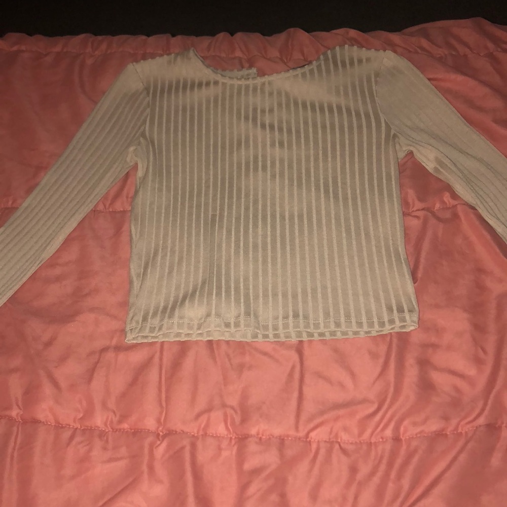 long sleeve back lace up blouse no flaws worn once
